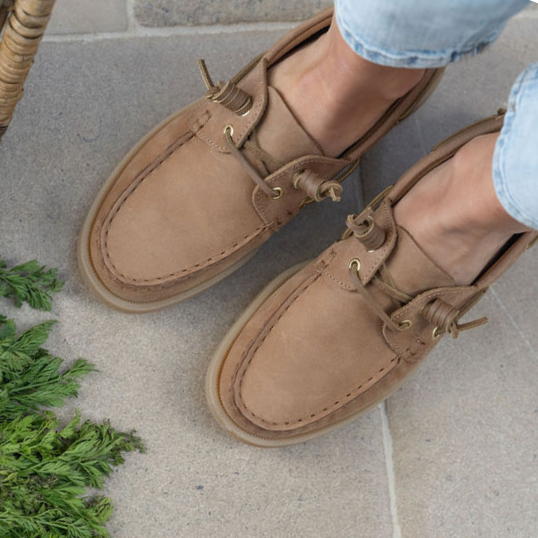 Dora Deck Shoe Cappuccino – Salthouse England