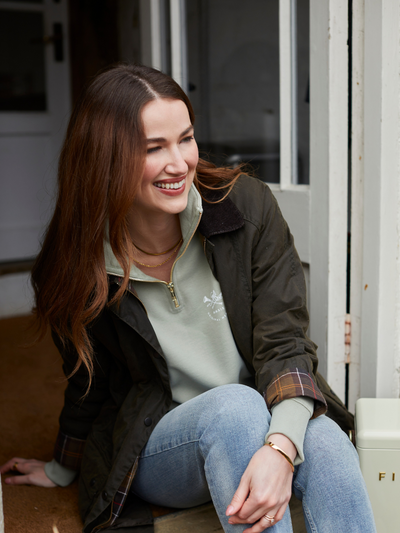 Allegra Heritage Quarter Zip Sweatshirt