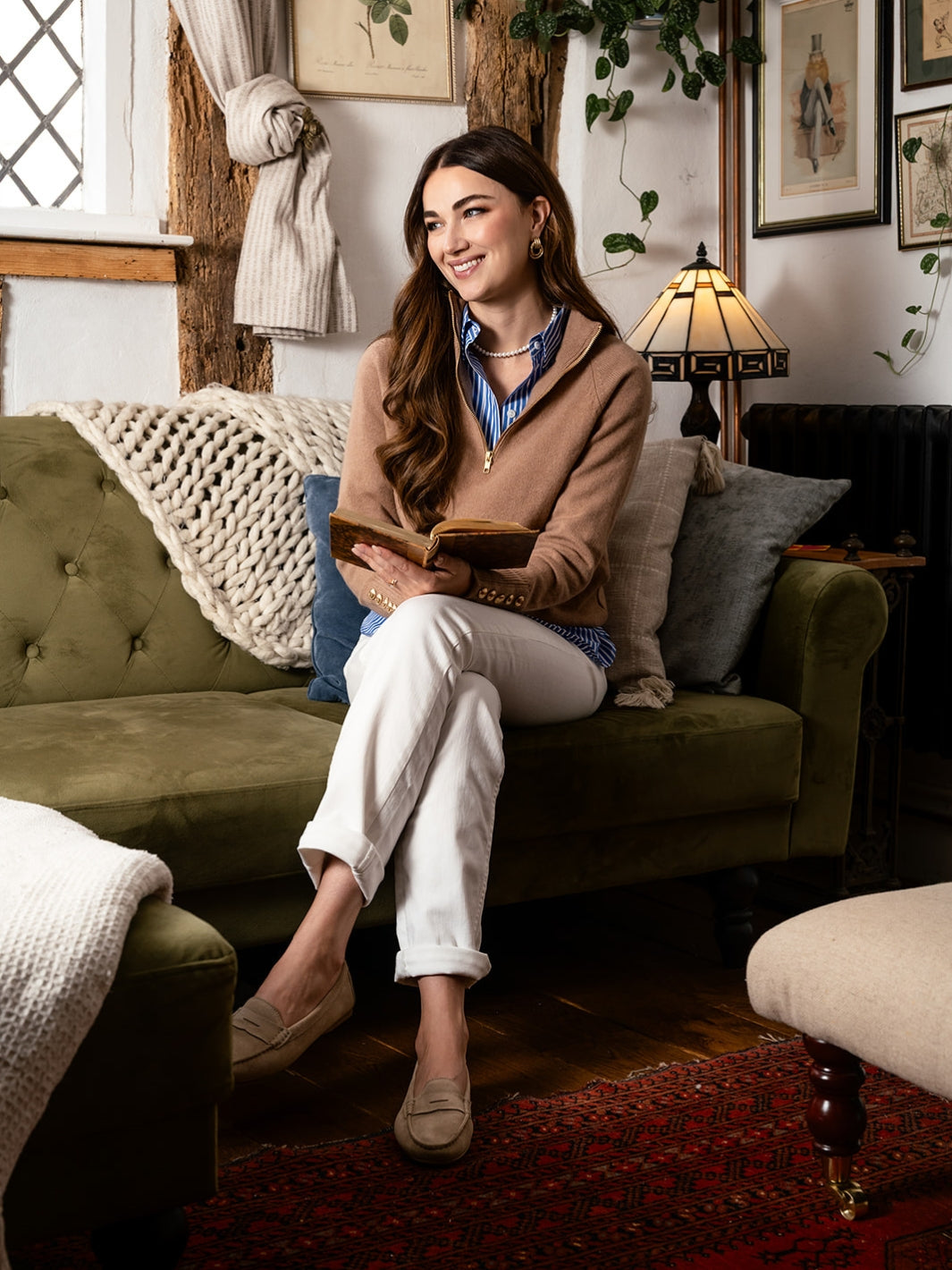 Blake Quarter Zip Knit Camel