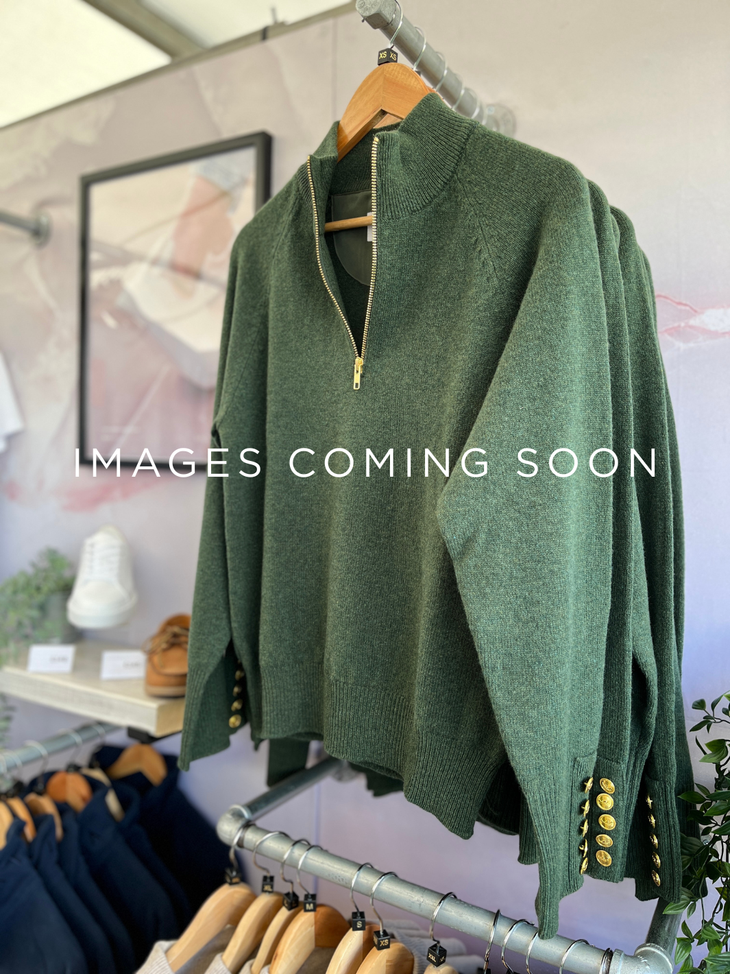 Blake Quarter Zip Knit Rosemary Green