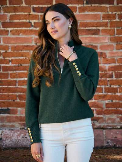 Blake Quarter Zip Knit Rosemary Green