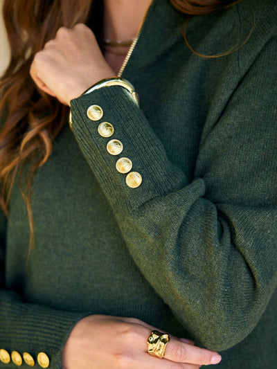 Blake Quarter Zip Knit Rosemary Green