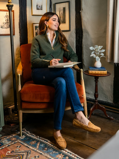 Blake Quarter Zip Knit Rosemary Green