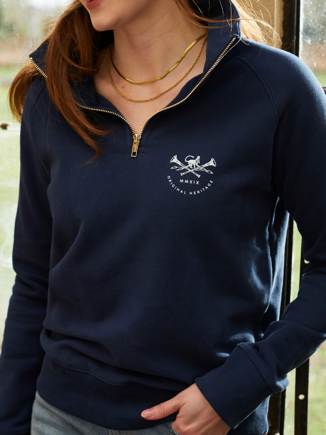 Allegra Heritage Quarter Zip Sweatshirt
